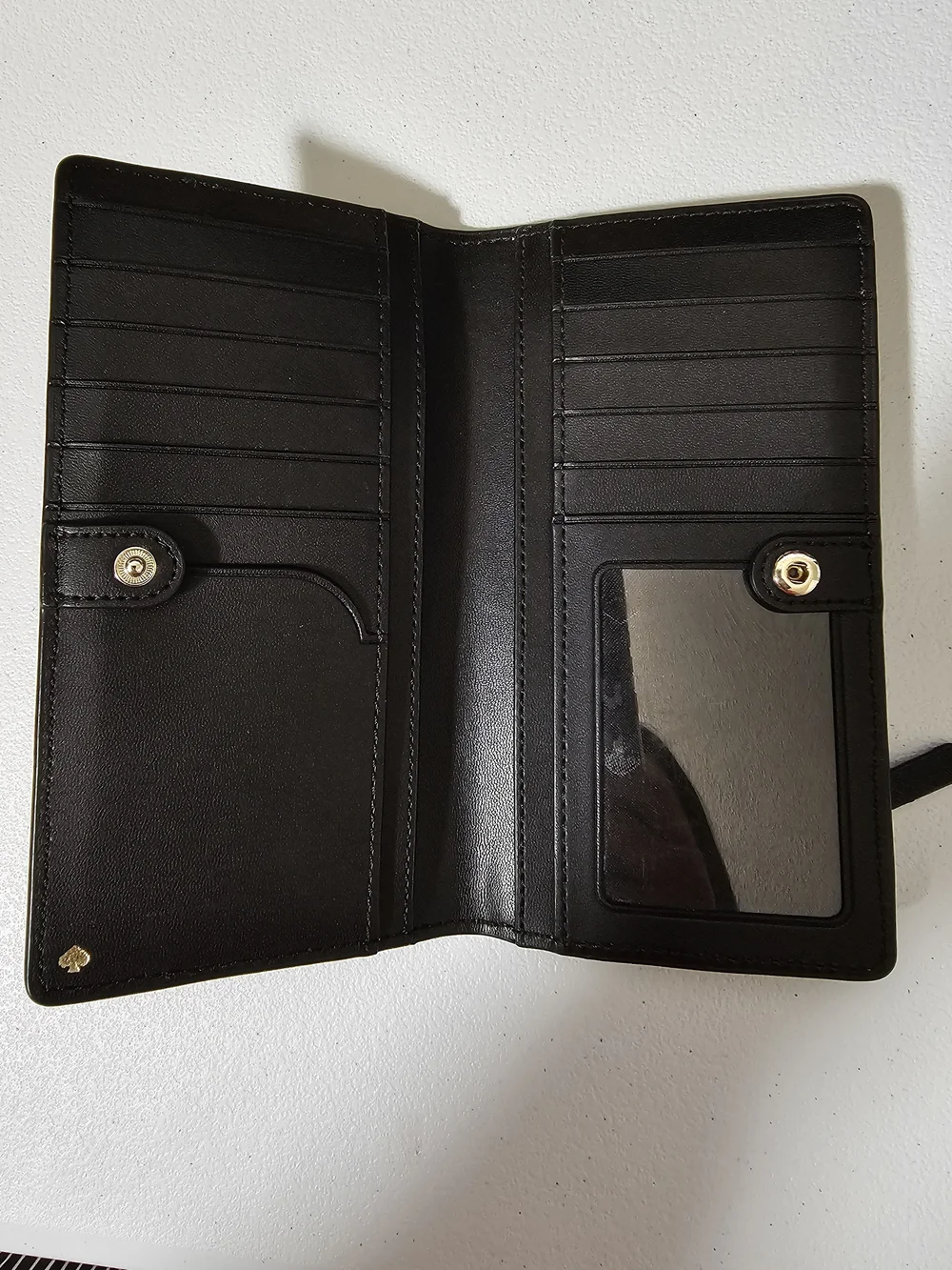 Kate Spade New York Women’s Black Beige Colorblock Bifold Wallet, Zip Coin